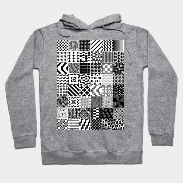 Graphic black n white tee Hoodie by Aimcactus